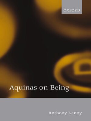 cover image of Aquinas on Being